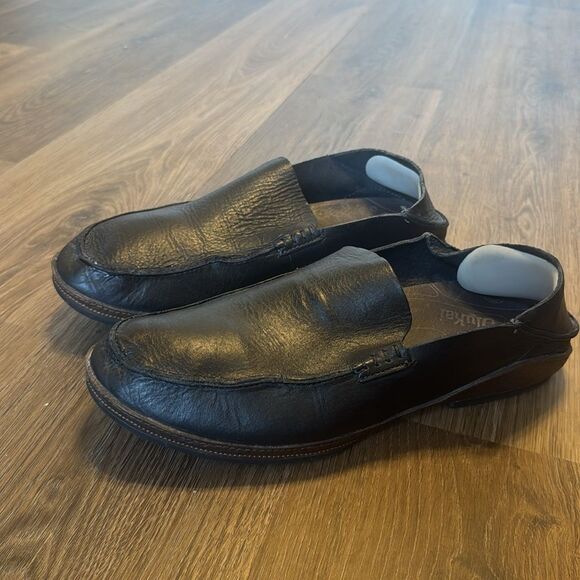 Olukai Mens Moloa Moc Toe Loafers Black Leather Slip On Comfort Shoes size 11.5 - Picture 11 of 12